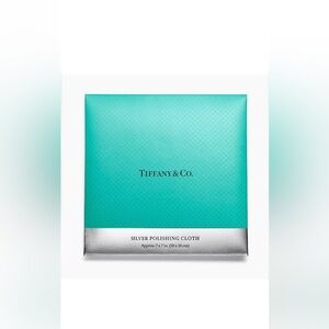 🌸TIFFANY & Co. Silver Polishing Cloth in Tiffany Blue Fabric 1 Cloth with ribbon